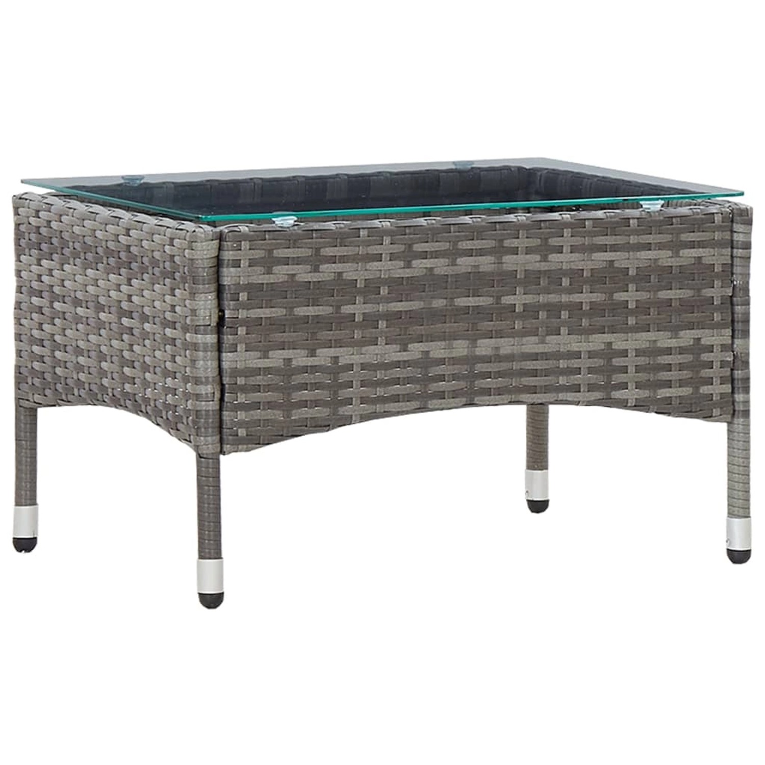 vidaXL Couchtisch Grau 60x40x36 cm Poly Rattan 45908 günstig online kaufen