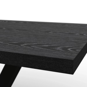Bessagi Home Esstisch Loca Schwarz MDF ca. 140x80x76 cm