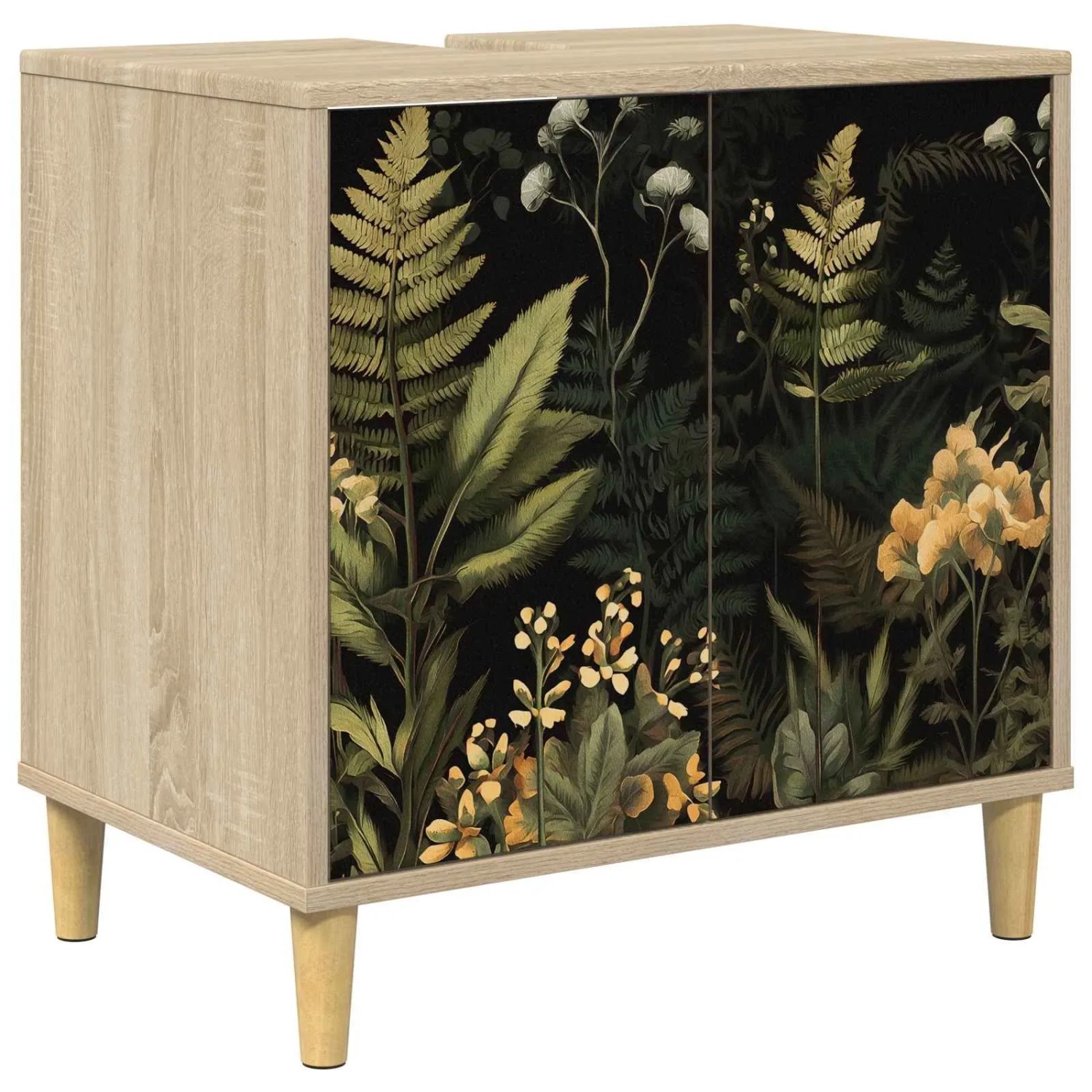 vidaXL Badezimmerschrank RHENEN Sonoma 60 x 40 x 60 cm Holzwerkstoff 8007389