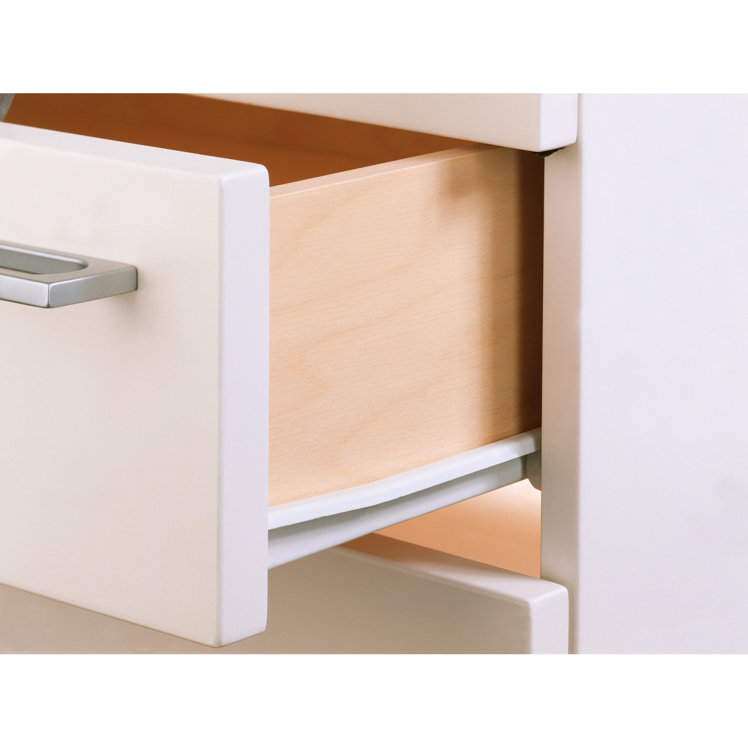 Hettich Rollschubführung, 300mm, weiß, für Schubkästen bis 20kg.