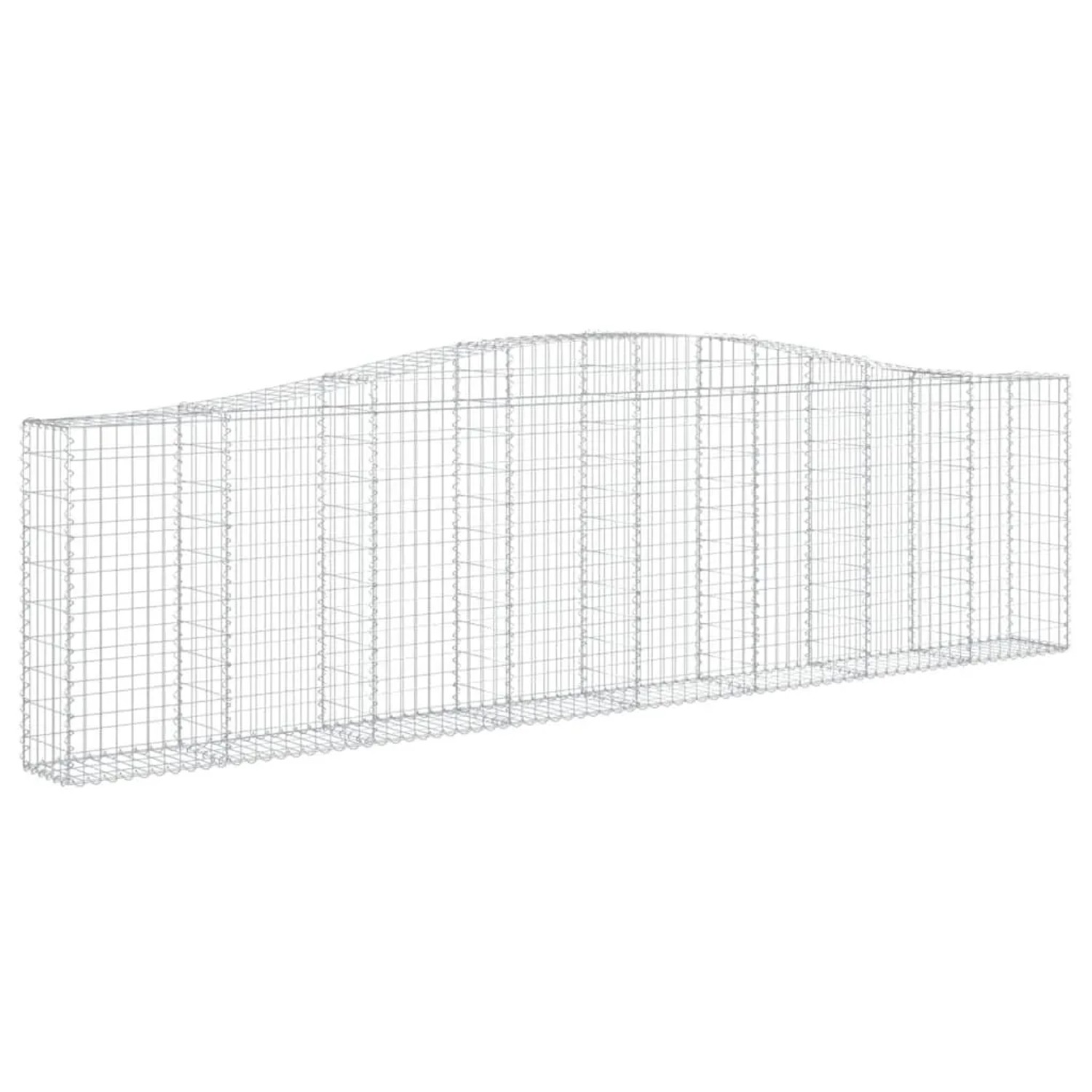 vidaXL Gabionen mit Hochbogen 7 Stk 400x30x100/120cm Verzinktes Eisen 3145831