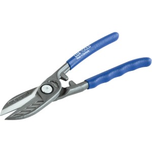 LUX Blechschere Englisch, 200 mm, mit blauen Griffen. Ideal zum Schneiden von Blechen.
