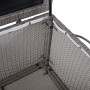Proregal Poly-Rattan Kissenbox HxBxT 80x160x94cm Premium Grau 320L Gartentruhe Auflagenbox Truhe_6