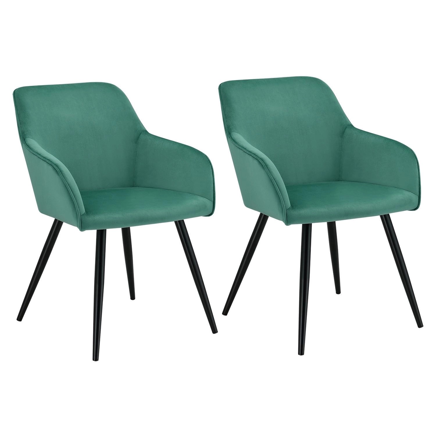 Juskys Loungesessel Tarje 2er Set mit Samtbezug Grün günstig online kaufen