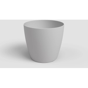 Artevasi San Remo Übertopf, Ø 42 cm, hellgrau, matt. Pflanztopf für Innen, mit Rollen.