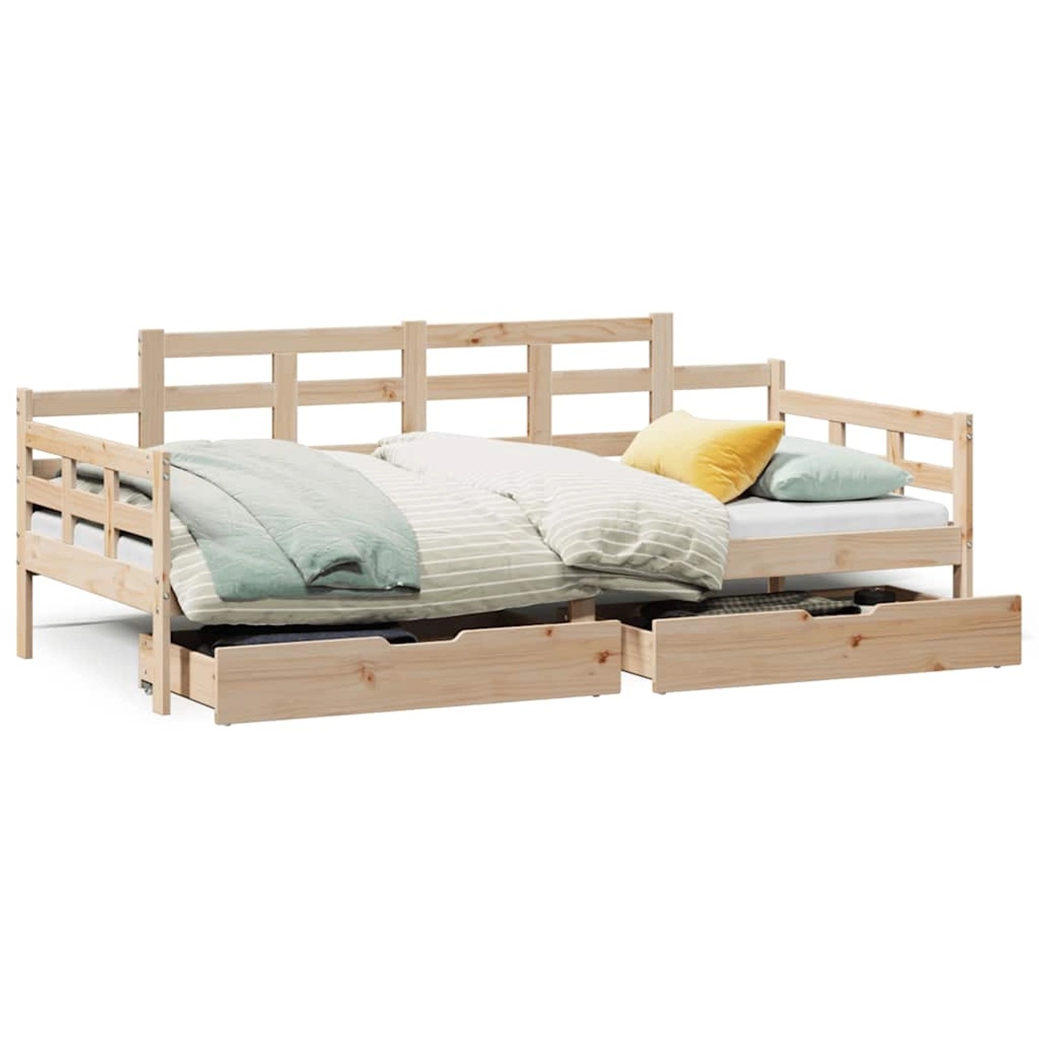 vidaXL Tagesbett mit Schubladen 90x190 cm Massivholz Kiefer 3302124 günstig online kaufen