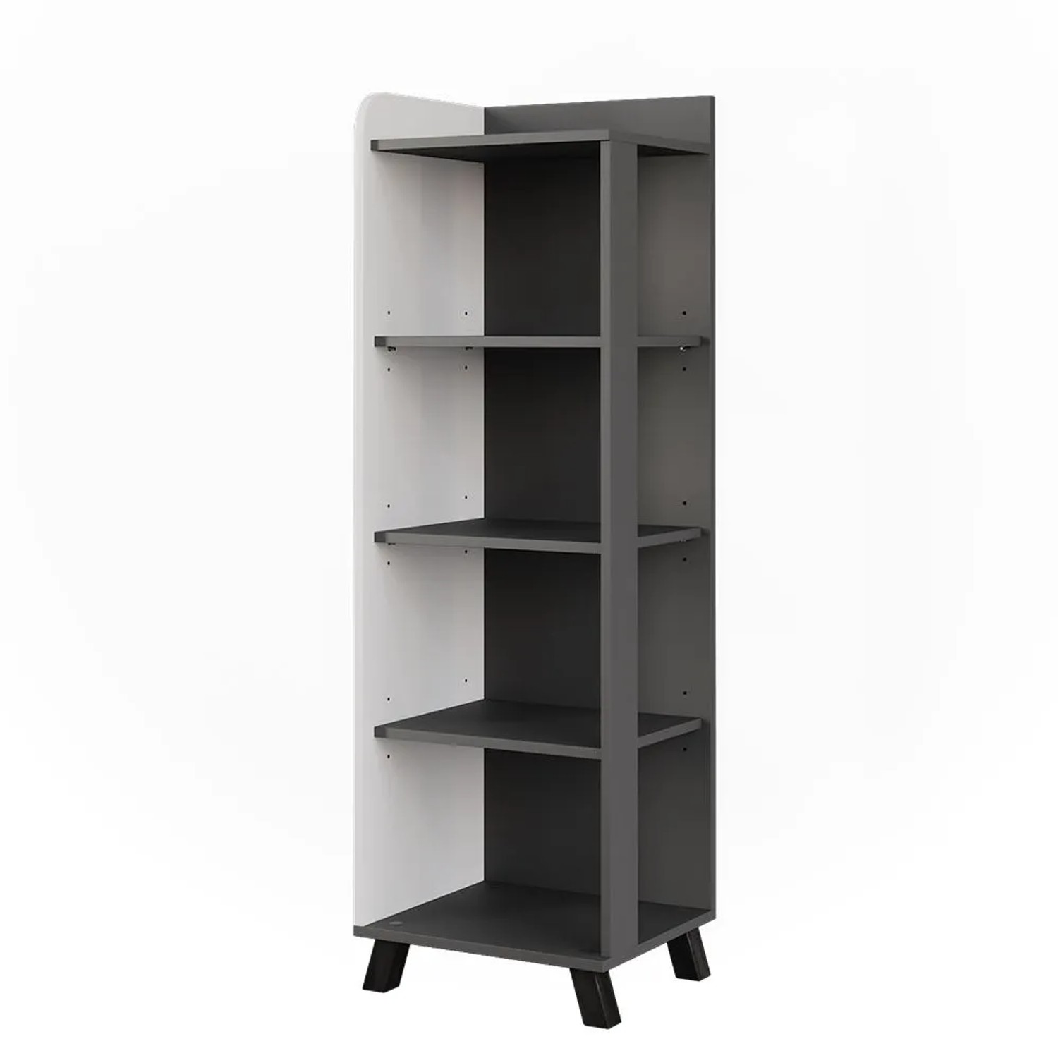 Vicco Badregal Karen Anthrazit Weiß 40 x 128 mit 4 Fächern Art Nr 54653