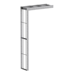 Feuerverzinkter Eleo Wandrosenbogen Savona, 230x124x37cm, für Kletterpflanzen in der Gartendekoration.