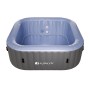 Juskys SpaLuxe aufblasbarer Whirlpool, grau außen, hellblau innen. Quadratischer PVC Hot Tub mit Steuerung.
