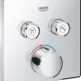 Grohe SmartControl Unterputzmischer, eckig, Chrom mit 2 Absperrventilen für die Dusche.