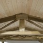 Detailansicht des Satteldachs vom Weka Einzelcarport 611, Holzkonstruktion.