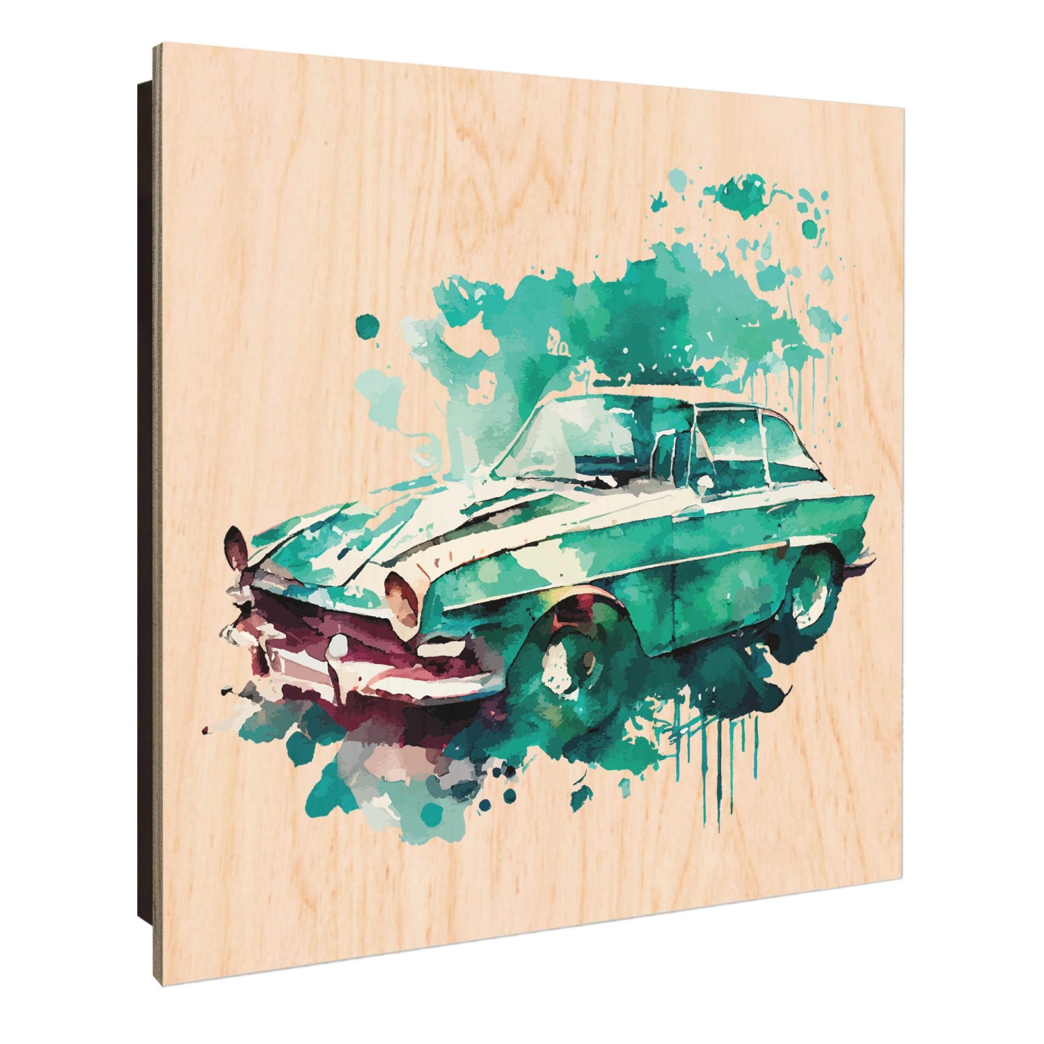 Banjado Schlüsselkasten Holz 30x30cm Schwarz Scharnier Rechts 50 Haken Desi günstig online kaufen