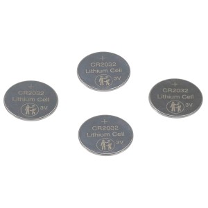 4er-Pack Lithium Knopfzellen CR2032 für Uhren & Elektronikgeräte.