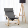 Grauer Homestyle4u Relaxsessel 2405 mit Schichtholzgestell, ideal als Loungesessel zum Entspannen.