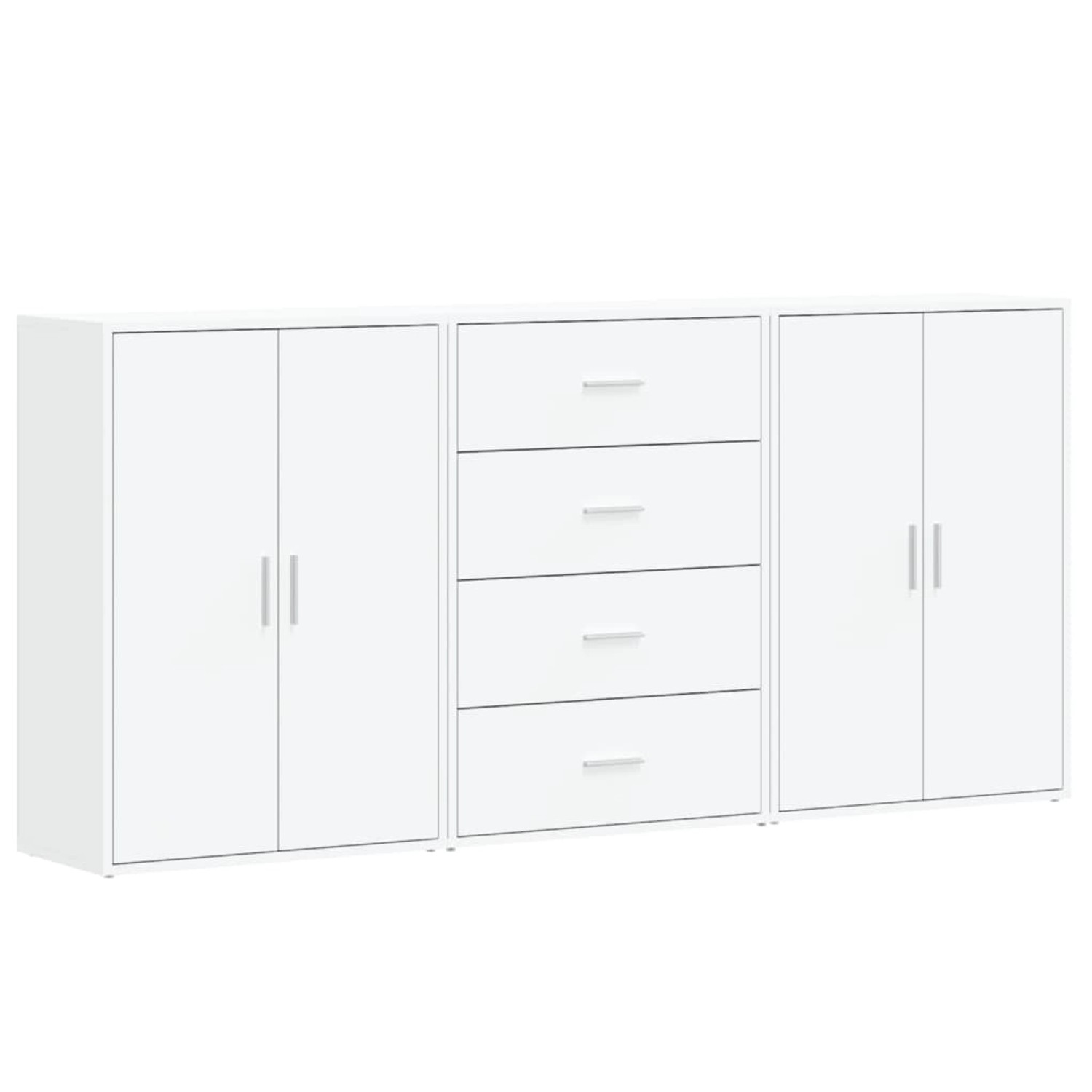 vidaXL Sideboards 3 Stk Weiß 60x31x84 cm Holzwerkstoff 3276574 günstig online kaufen