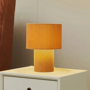 Lindby Tischlampe Jone Modern in Braun aus Textil 1-flammig E27 Wohnzimmerleuchte