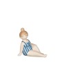 Dekorative blaue Damen Figur von Mica Decorations, sortiert, 14x6x13 cm.