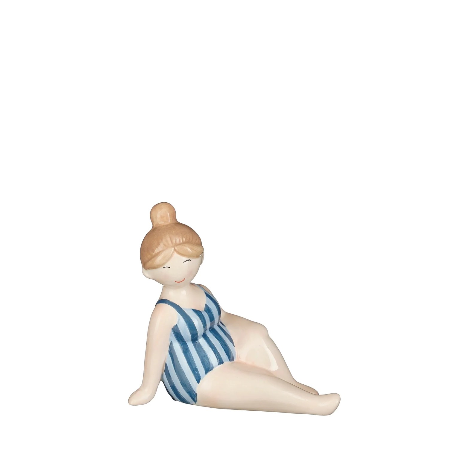Dekorative blaue Damen Figur von Mica Decorations, sortiert, 14x6x13 cm.