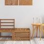vidaXL Outdoor-Fußhocker aus naturfarbenem Akazienholz mit Latten-Design, ideal für Garten und Terrasse.