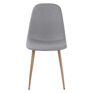 Albatros Esszimmerstuhl FANO 4er Set, grau, mit Holzbeinen und Stoffbezug.