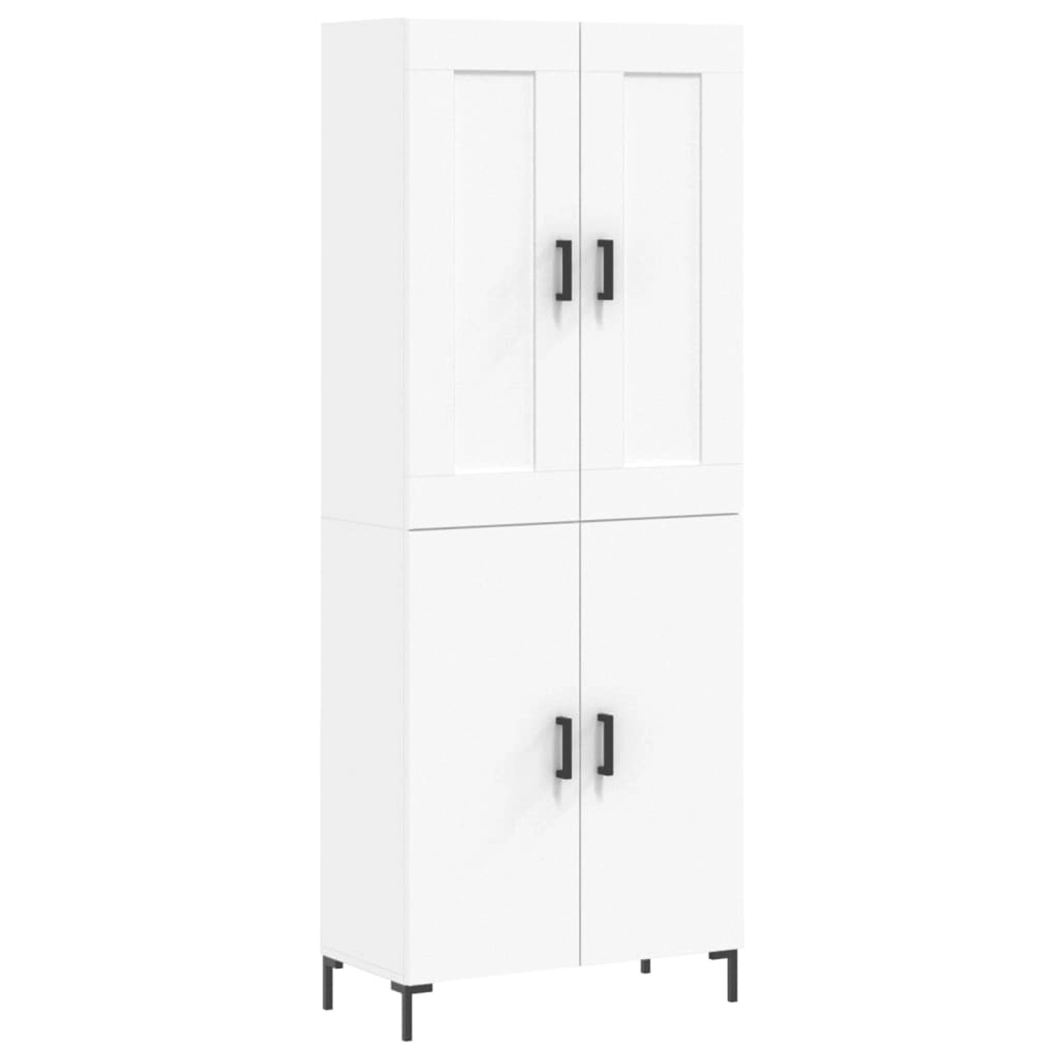 vidaXL Highboard Weiß 69,5x34x180 cm Holzwerkstoff 3199553 günstig online kaufen