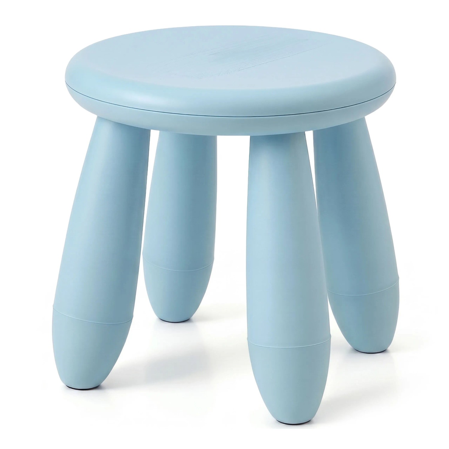 Relaxdays Kindersitzhocker Kunststoff Blau Kippsicher Formstabil 26 cm x ø 28 cm