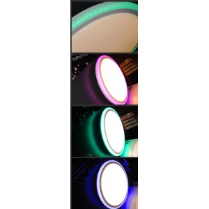 LED-Deckenleuchte Luisa mit Sternenhimmel, Ø 40cm, mit Farbwechsel