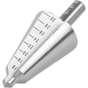 LUX Blechschälbohrer Comfort, 16-30 mm, für präzise Bohrungen in Metall und Kunststoff.