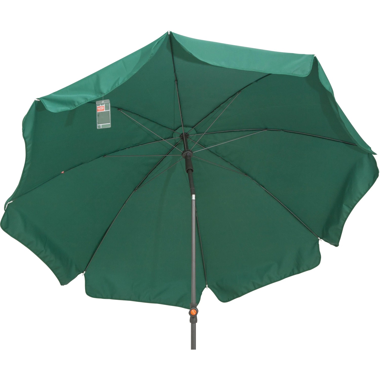 Grüner Siena Garden Marktschirm, Ø 200 cm, mit Push-Up Mechanik. Sonnenschirm für Garten und Balkon.
