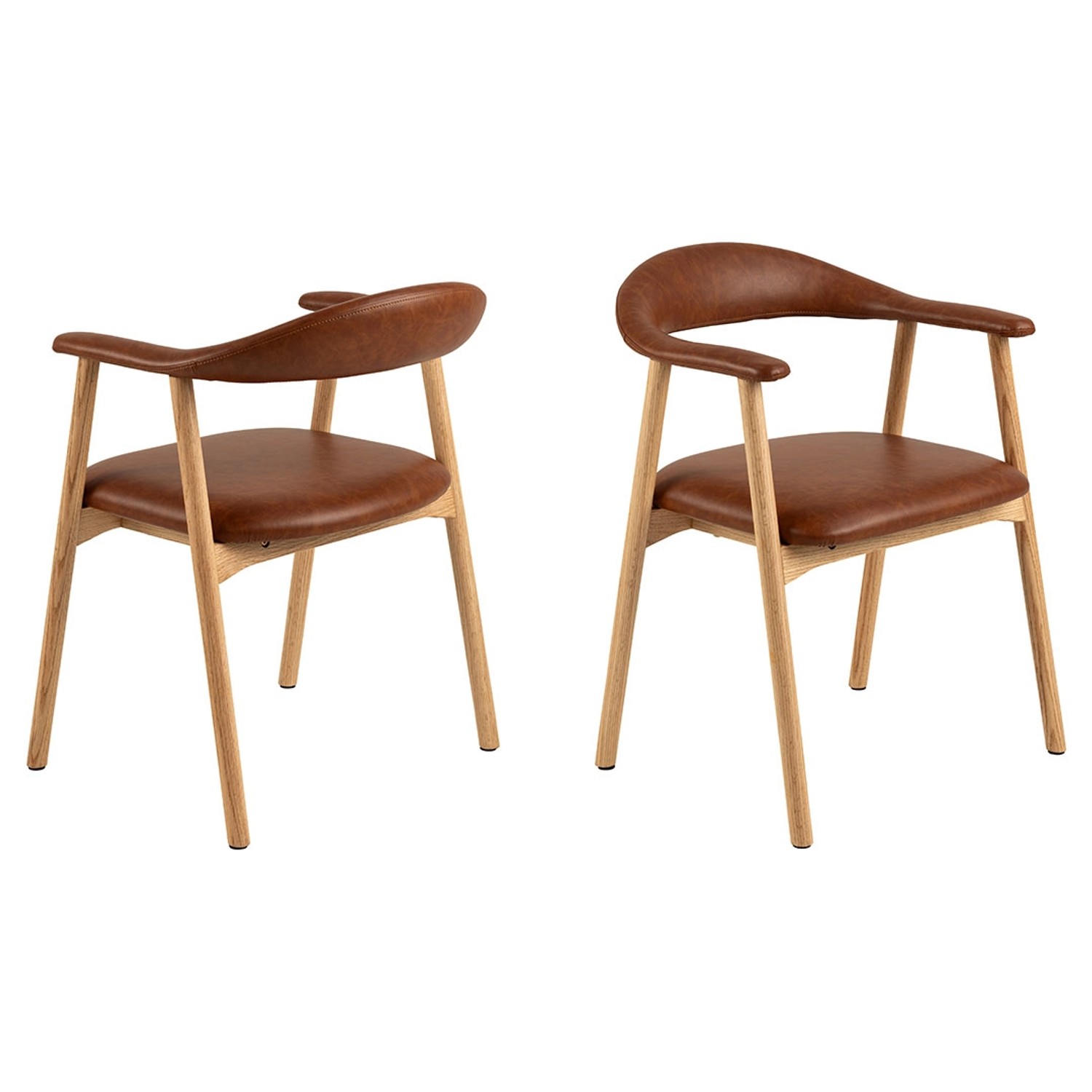ebuy24 Addi Esszimmerstuhl mit Armlehne PU Kunstleder Braun günstig online kaufen