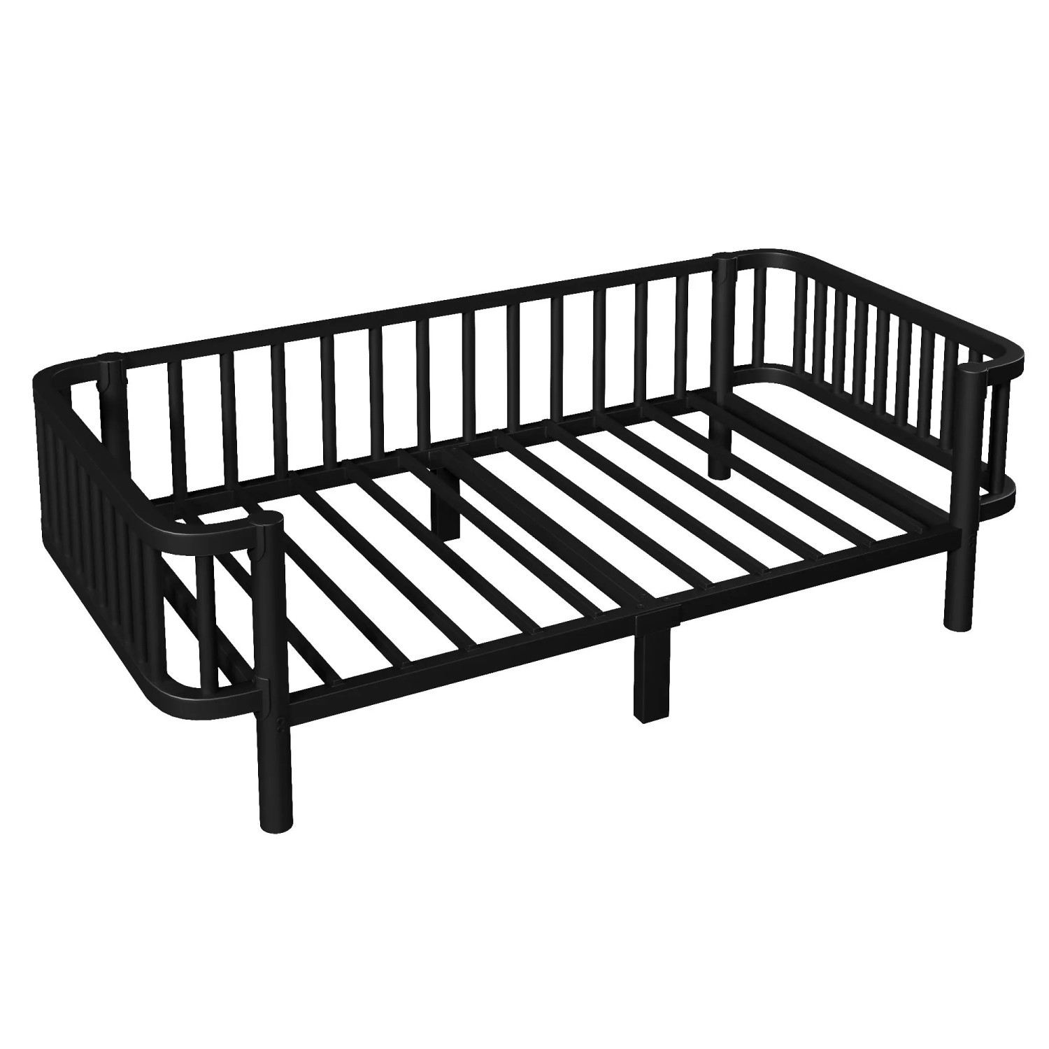 Merax Metall Tagesbett 90x200 cm Mit Stahl Lattenrost Schwarz
