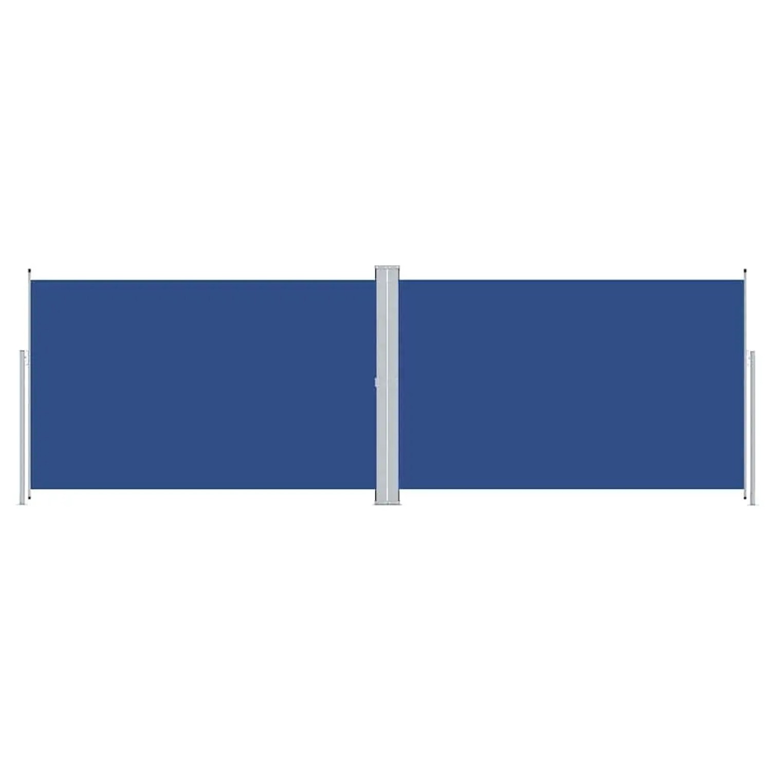 Furnicato Garten Seitenmarkise Blau 200 X 600 Cm Ausziehbar Mit Automatischer Rückrollfunktion