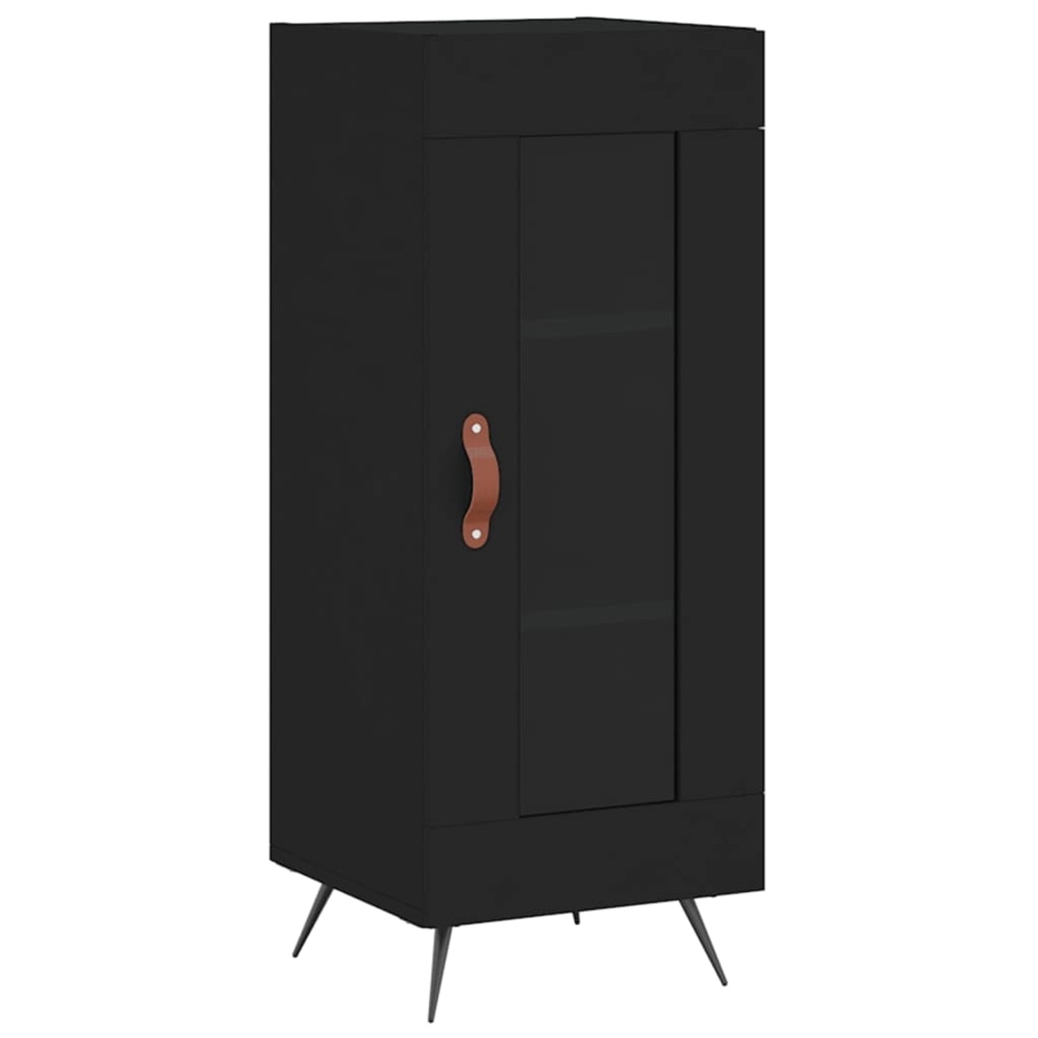 vidaXL Sideboard Schwarz 34,5x34x90 cm Holzwerkstoff 828765