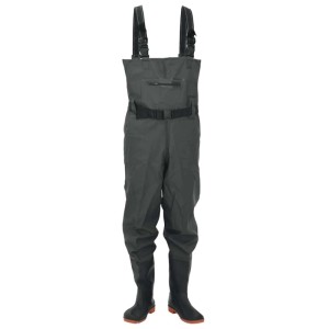 vidaXL Wathose mit Stiefeln und Gürtel Dunkelgrün Größe 44 4016996
