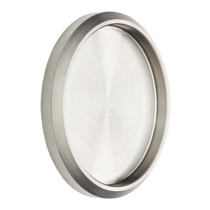 Runder Schiebetürgriff aus gebürstetem Edelstahl, Ø70mm, für Glastüren zum Aufkleben.