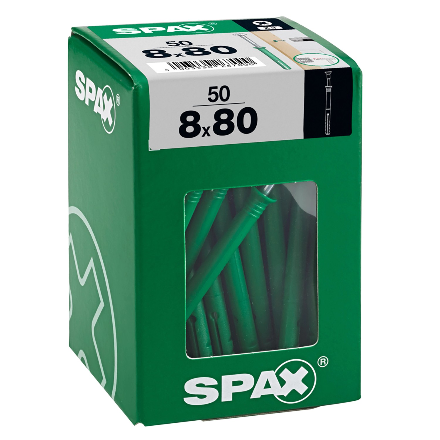 Spax Nageldübel Typ-ND 8 mm x 80 mm 50 Stück