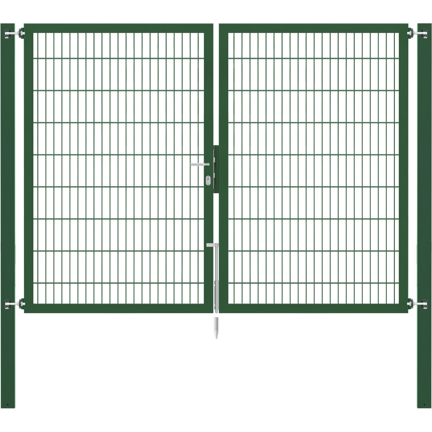 Doppeltor Flexo Plus 250 cm x 180 cm Pfosten 80 cm x 80 cm Grün