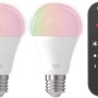 Eglo LED-Leuchtmittel E27 2er Set mit Fernbedienung, Glühlampenform, Farbwechsel.