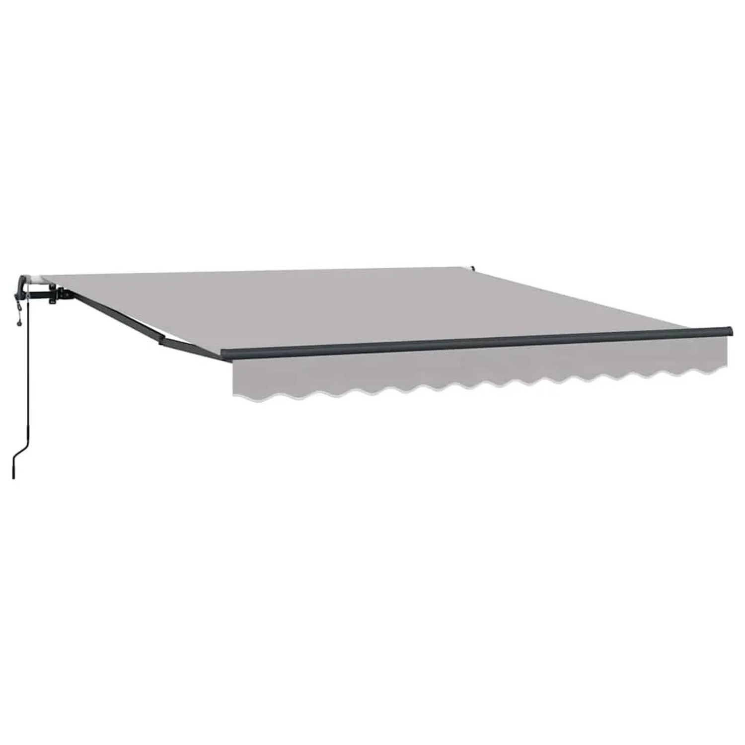 vidaXL Einziehbare Markise Hellgrau 350 x 250 cm Stoff und Aluminium 333038 günstig online kaufen