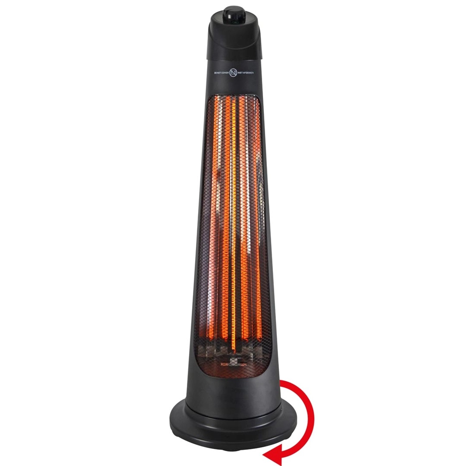Heizstrahler Infrae 1200 W Floor-Swing Schwarz