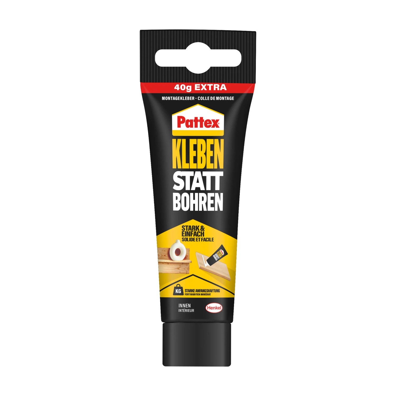Pattex Montagekleber Kleben statt Bohren Kraftkleber weiß 50g Tube