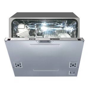 Offener PKM Geschirrspüler GS6-6FI2, ein kompakter Einbaugeschirrspüler mit LED Display.