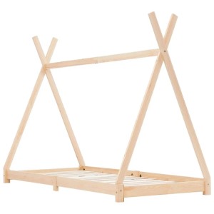 vidaXL Kinder-Bettgestell Massivholz Kiefer 80 x 160 cm 283356