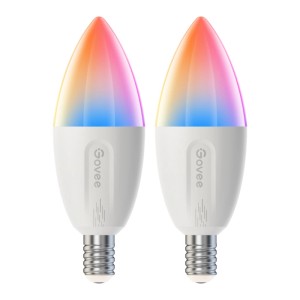 2er Set Govee E14 LED Leuchtmittel in Glühlampenform mit Farbwechsel.