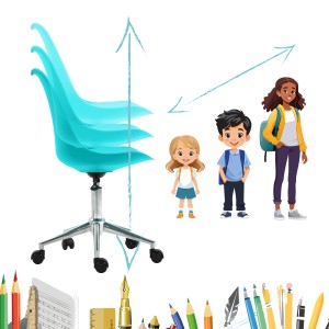 Türkiser Svita Eddy Kinderschreibtischstuhl, höhenverstellbarer Drehstuhl für Kinder.