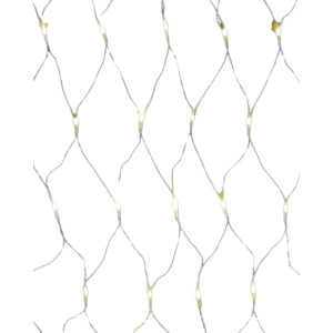 Lex LED Lichternetz mit warmweißen LEDs und grünem Kabel in Netzstruktur. Für Außen & Innen geeignet.