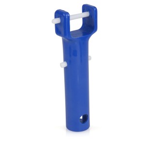 Blauer PVC Ersatzgriff mit Clip für Höfer Chemie Pool Bodensauger.