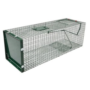Grüne Moorland Safe Lebendfalle 5002 aus Drahtgitter, 30x30x90cm, ein Eingang.