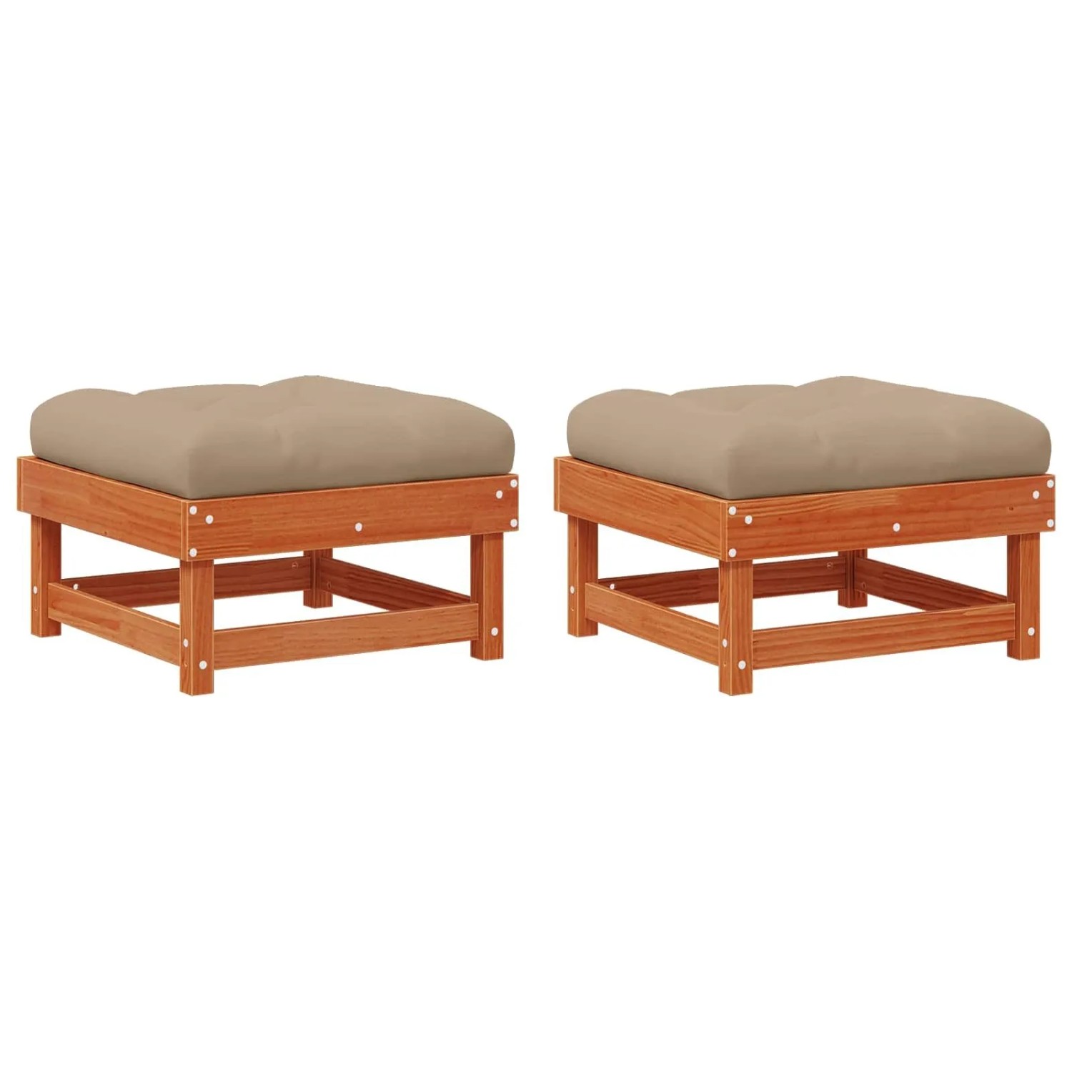 vidaXL Gartenfußstütze Massives Kiefernholz Wachsbraun 865456