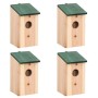 DELUKE Vogelhaus Zum Aufhängen 4er Set Nistkasten Für Wildvögel Vogelvilla Aus Holz Baumvogelhaus Holz-Vogelhaus